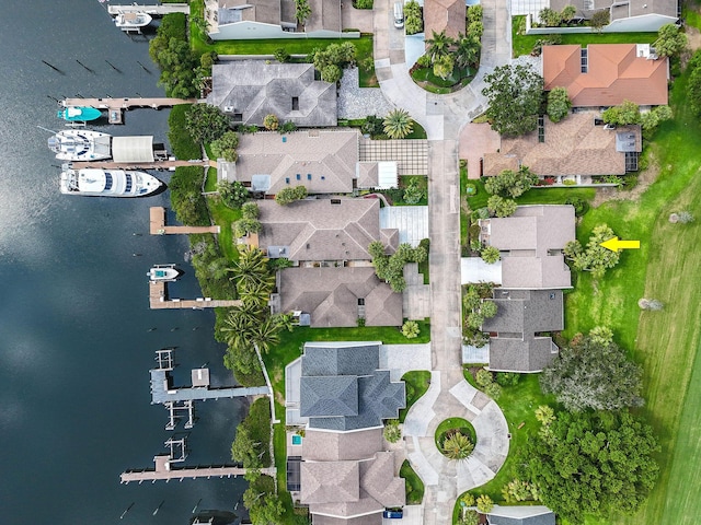17187 Bay St, Jupiter, FL 33477 - aerial view of residential area featuring a large body of water