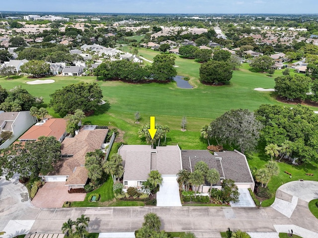 17187 Bay St, Jupiter, FL 33477 - aerial view of property and surrounding area with nearby suburban area, a local golf course, and a nearby body of water