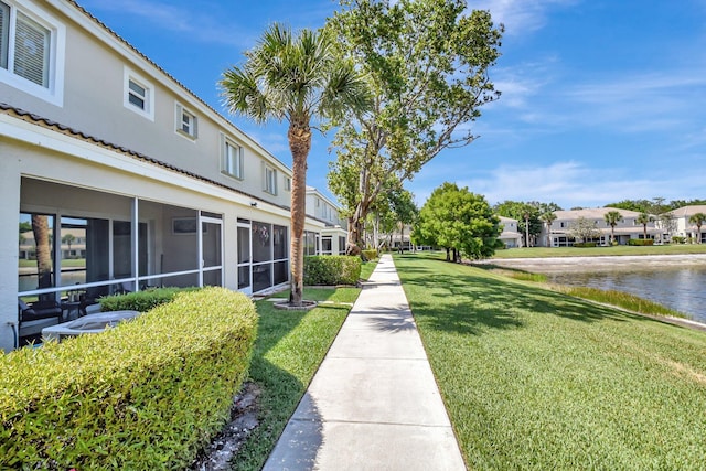 4838 Palmbrooke Cir, West Palm Beach, FL 33417 - view of property's community featuring a lawn, a water view, and a residential view