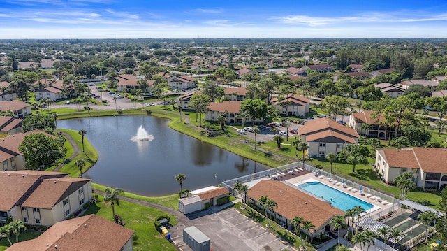 3561 Pine Tree Ct Unit A-2, Greenacres, FL 33463 - aerial view of residential area with a pool area and a large body of water