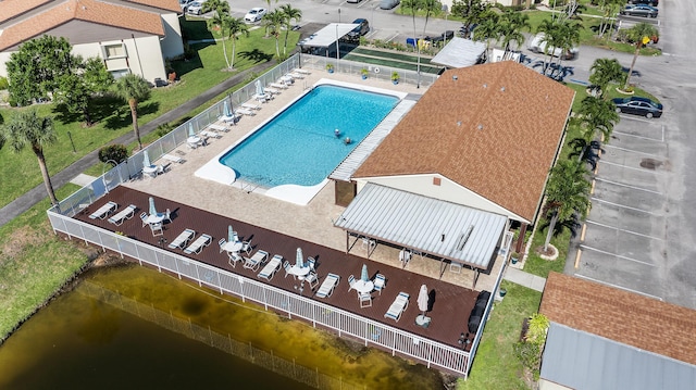 3561 Pine Tree Ct Unit A-2, Greenacres, FL 33463 - bird's eye view of a pool