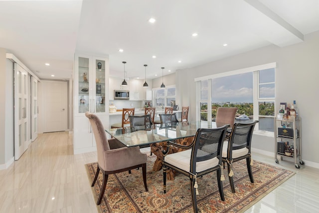 400 Seasage Dr Unit 805, Delray Beach, FL 33483 - dining space featuring recessed lighting and baseboards