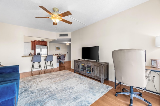55 SW 2nd Ave Unit 405G, Boca Raton, FL 33432 - office space with ceiling fan, light wood-style flooring, and a textured ceiling