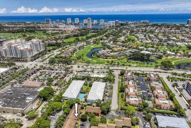50 SE 12th St Unit 2640, Boca Raton, FL 33432 - aerial view of property and surrounding area featuring a large body of water and nearby urban area