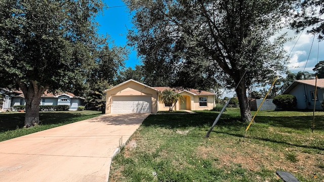 1500 SW Bermel Ave, Port Saint Lucie, FL 34953 - ranch-style house featuring an attached garage, driveway, and stucco siding