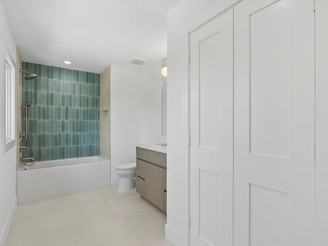 8 Leeward Cir, Tequesta, FL 33469 - bathroom with vanity, shower / tub combination, and toilet