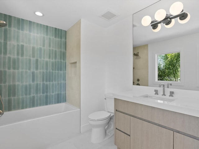 8 Leeward Cir, Tequesta, FL 33469 - full bath with toilet, shower / washtub combination, vanity, and tile patterned floors