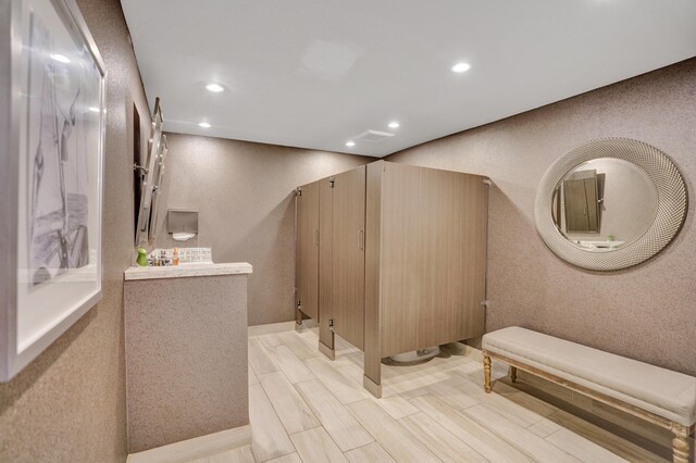 3100 S Ocean Blvd Unit 620, Highland Beach, FL 33487 - bathroom featuring recessed lighting
