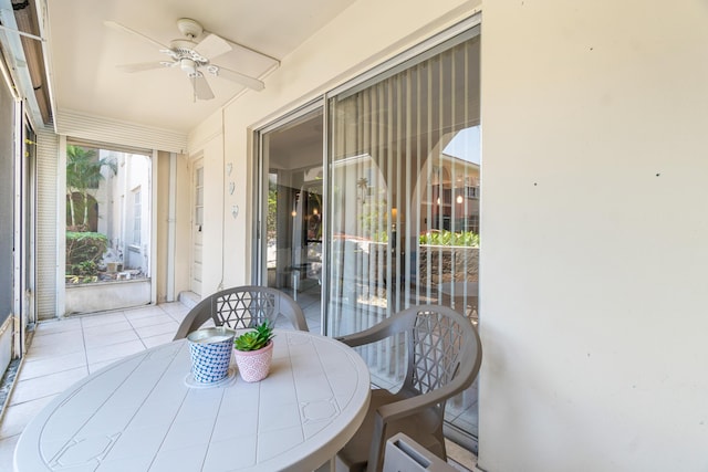 250 NE 20th St Unit 1220, Boca Raton, FL 33431 - sunroom / solarium featuring a ceiling fan and outdoor dining area