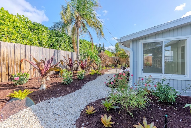 view of fenced backyard