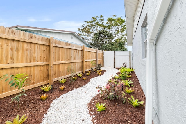 view of fenced backyard