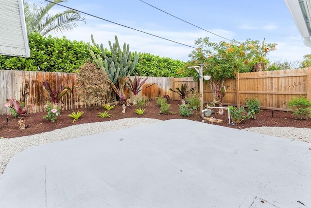 view of patio with a fenced backyard