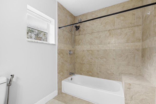 1920 Palmland Dr Unit C, Boynton Beach, FL 33436 - full bathroom featuring shower / washtub combination, tile patterned floors, toilet, and baseboards