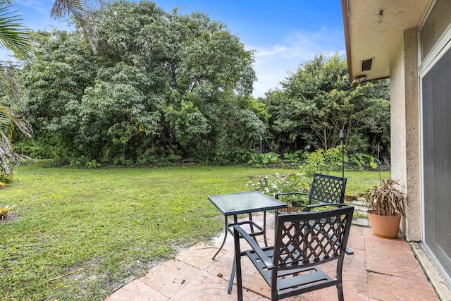 1920 Palmland Dr Unit C, Boynton Beach, FL 33436 - view of grassy yard with a patio