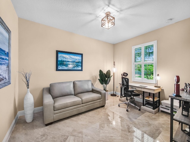 11416 SW Lake Park Dr, Port Saint Lucie, FL 34987 - office with baseboards and a textured ceiling