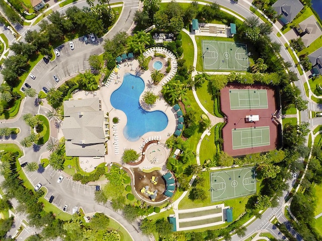 11416 SW Lake Park Dr, Port Saint Lucie, FL 34987 - aerial view of a pool area