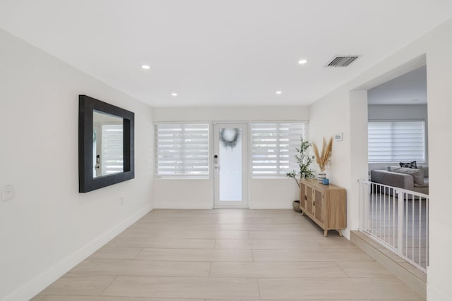 5830 SW 51st Ter, Miami, FL 33155 - foyer entrance with recessed lighting, baseboards, and light wood-type flooring