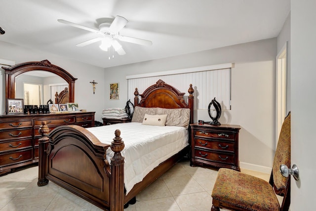 2425 S Florida Mango Rd, West Palm Beach, FL 33406 - bedroom with light tile patterned flooring and ceiling fan
