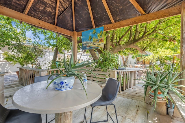 2425 S Florida Mango Rd, West Palm Beach, FL 33406 - deck featuring outdoor dining space and a gazebo