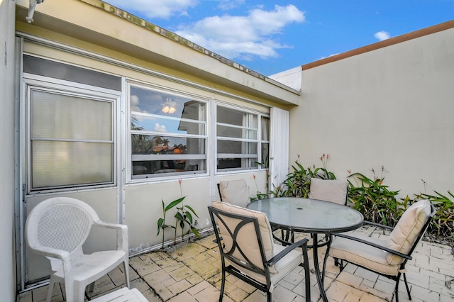 view of patio featuring outdoor dining space