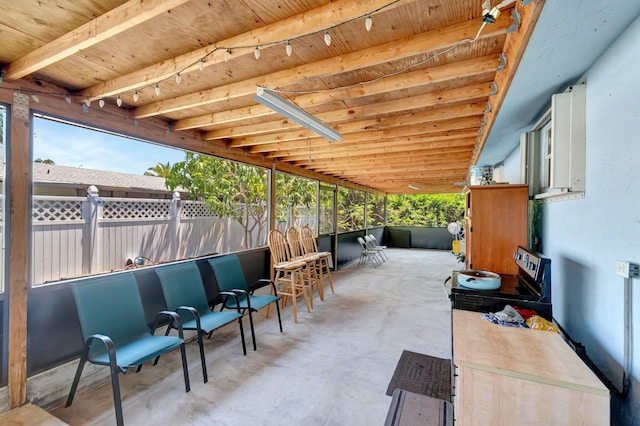 view of patio with fence