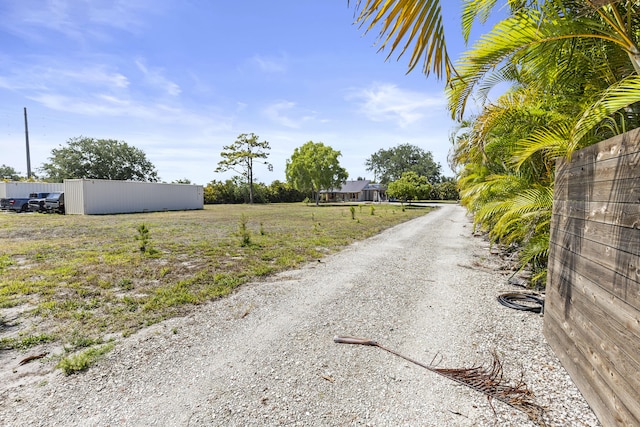view of dirt / gravel road