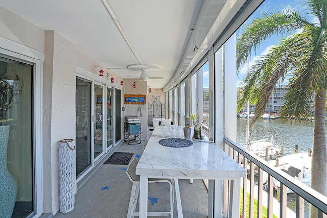 1537 E Hillsboro Blvd Unit 341, Deerfield Beach, FL 33441 - sunroom with a water view