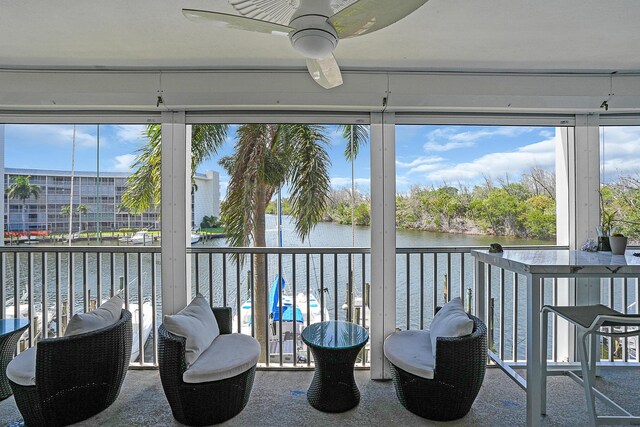 1537 E Hillsboro Blvd Unit 341, Deerfield Beach, FL 33441 - sunroom with a water view