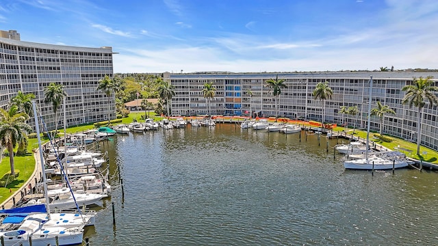 1537 E Hillsboro Blvd Unit 341, Deerfield Beach, FL 33441 - water view featuring a boat dock