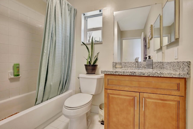 1266 NW 126th Ter, Sunrise, FL 33323 - full bath with toilet, shower / bath combo, vanity, and tile patterned flooring