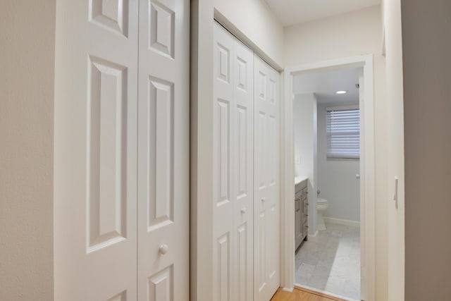 3810 Via Poinciana Unit 401, Lake Worth, FL 33467 - hall with baseboards