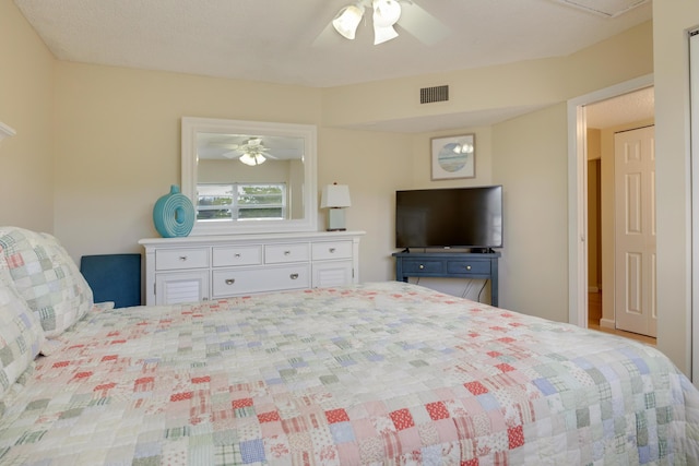 3810 Via Poinciana Unit 401, Lake Worth, FL 33467 - bedroom with a ceiling fan