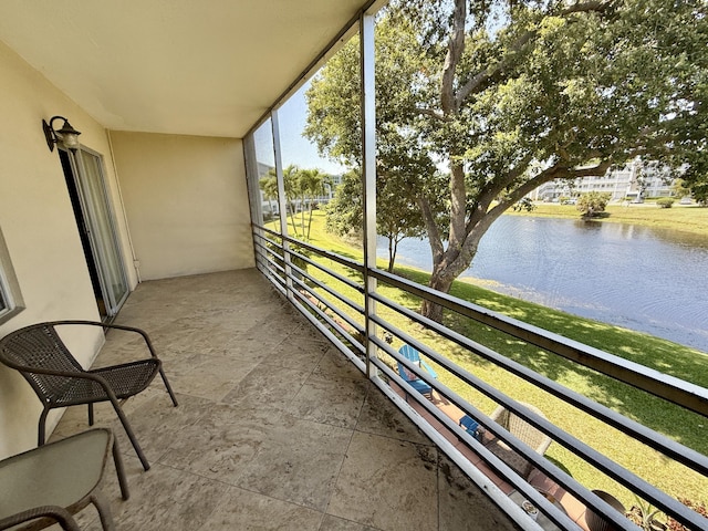 2060 Newport N, Deerfield Beach, FL 33442 - balcony featuring a water view