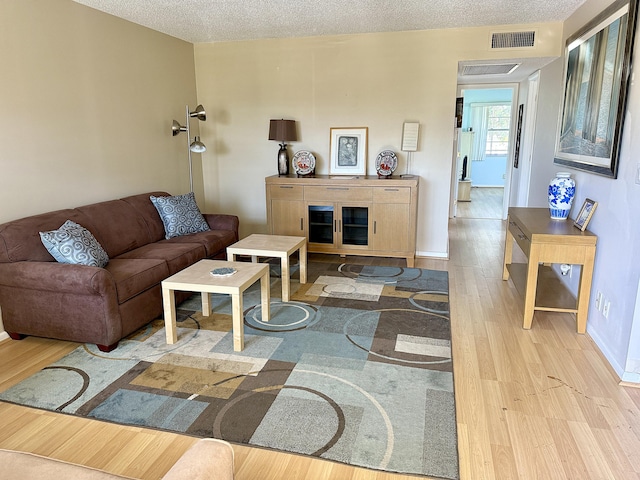 2060 Newport N, Deerfield Beach, FL 33442 - living room with wood finished floors, a textured ceiling, and baseboards