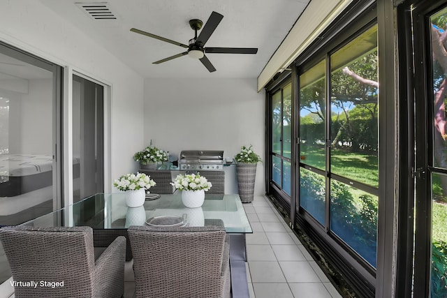 8269 Springtree Rd, Boca Raton, FL 33496 - sunroom with tile patterned floors