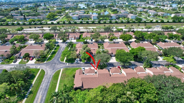 8269 Springtree Rd, Boca Raton, FL 33496 - aerial view of property's location with nearby suburban area and a large body of water