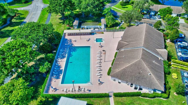 8269 Springtree Rd, Boca Raton, FL 33496 - aerial view of property and surrounding area with a pool area