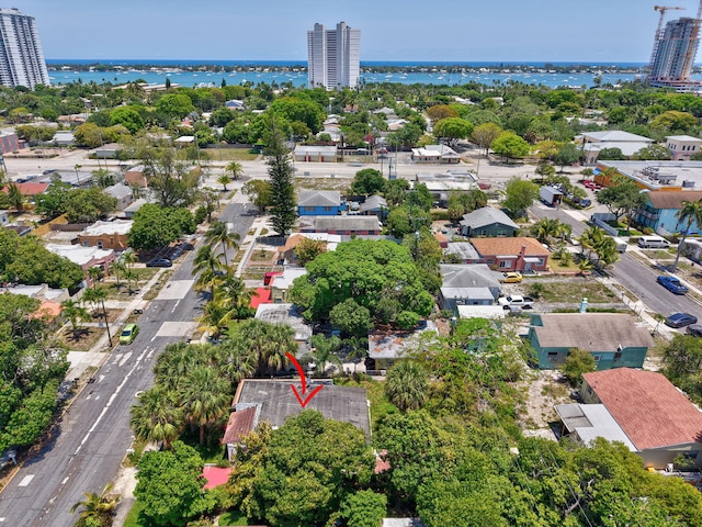 624 51st St, West Palm Beach, FL 33407 - aerial view of property and surrounding area with a nearby body of water and nearby suburban area