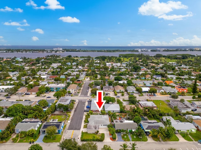 1428 N M St, Lake Worth Beach, FL 33460 - aerial perspective of suburban area featuring a large body of water