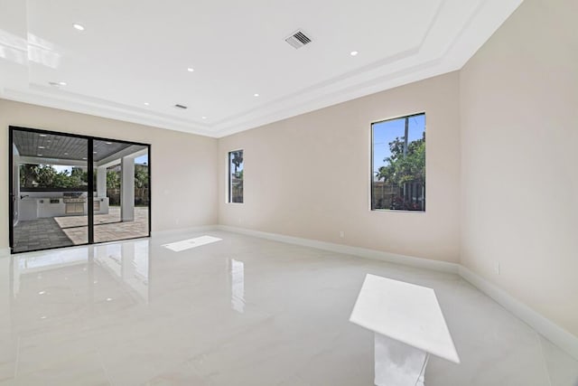 2929 Lorene Dr, Palm Springs, FL 33461 - empty room with plenty of natural light, recessed lighting, baseboards, and a raised ceiling