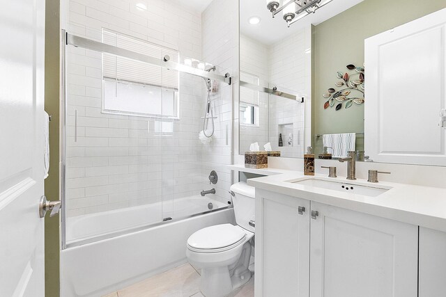 9319 Silver Shores Ln, Boynton Beach, FL 33473 - full bath featuring toilet, bathtub / shower combination, vanity, and tile patterned flooring