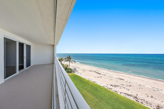 350 Beach Rd Unit 503, Tequesta, FL 33469 - balcony with view of water and beach