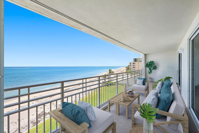 350 Beach Rd Unit 503, Tequesta, FL 33469 - balcony featuring view of water and beach