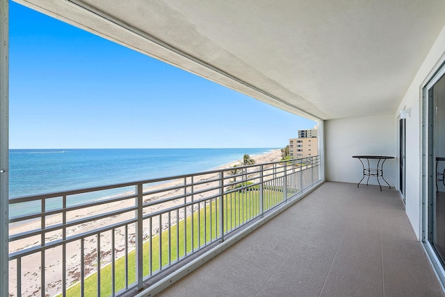 350 Beach Rd Unit 503, Tequesta, FL 33469 - balcony with view of water and beach