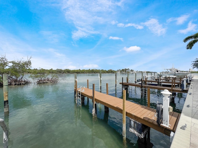 350 Beach Rd Unit 503, Tequesta, FL 33469 - dock area featuring a water view and boat lift