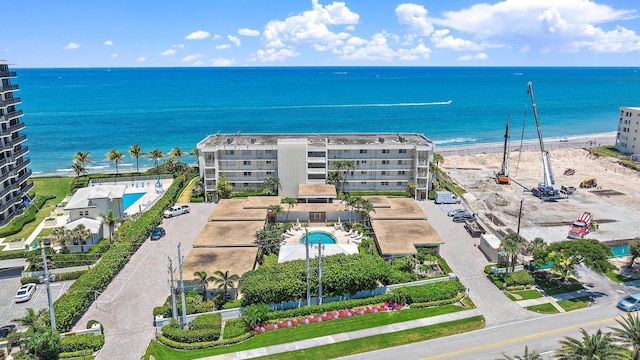 350 Beach Rd Unit 503, Tequesta, FL 33469 - aerial view of a pool and a large body of water