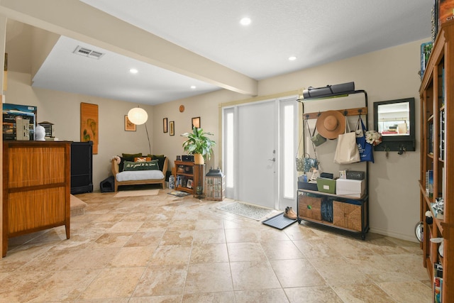11151 88th Rd N, Palm Beach Gardens, FL 33412 - entrance foyer with recessed lighting, stone finish floors, and baseboards