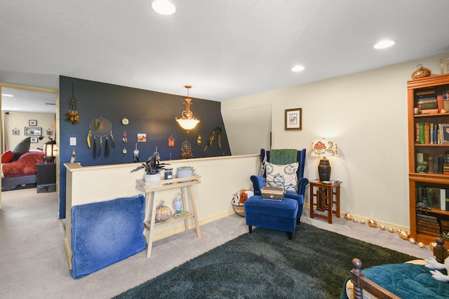 11151 88th Rd N, Palm Beach Gardens, FL 33412 - living area with carpet floors, recessed lighting, and baseboards