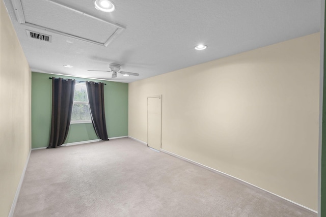 11151 88th Rd N, Palm Beach Gardens, FL 33412 - carpeted empty room with baseboards, recessed lighting, and ceiling fan