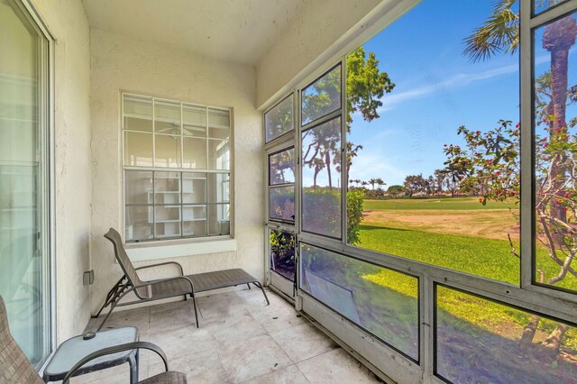 view of sunroom